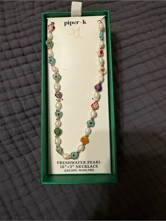 Piper Jewelry - Piper K Freshwater Pearl and Venetian Glass Necklace